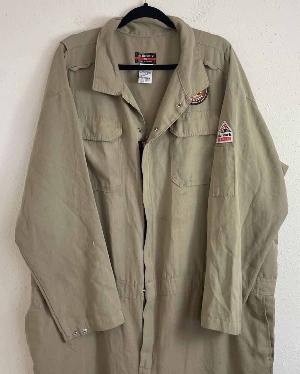 Bulwark FR Flame Resistant Coveralls Beige Size 58-RG